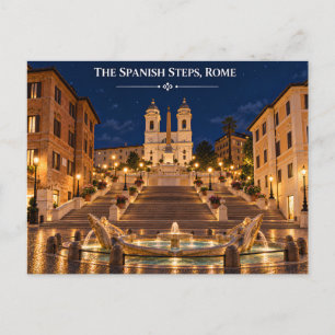 Die Spanische Treppe Rom Italien Postkarte