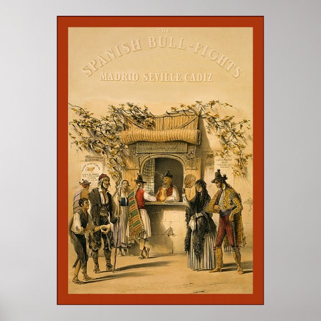 Die spanischen Bullenflüge ~ Vintag Poster (Vorne)