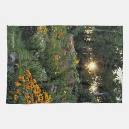 Die späte Sommersonne im Garten Geschirrtuch