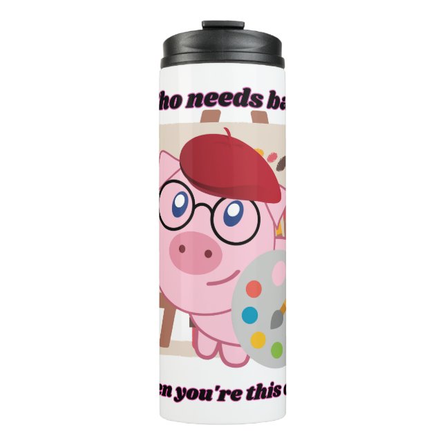 die Speckschweine-Zitat benötigen Thermosbecher (Vorderseite)