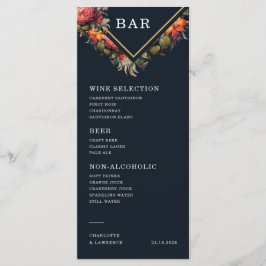 Die Speisekarte ist im Vintagen Stil gehalten Menükarte