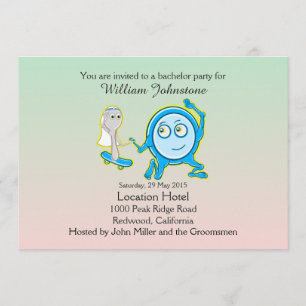 Die Speisekarte lief mit der Spoon-Bachelor-Party Einladung