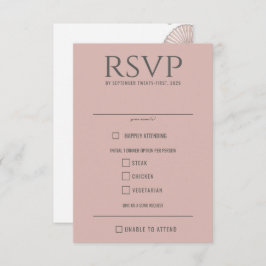 Die Speisen des Pastel Beach RSVP Karte