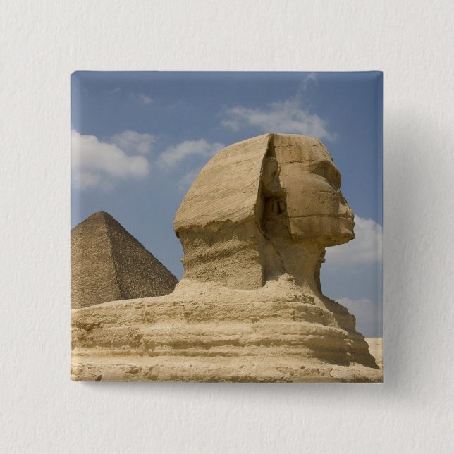 Die Sphinx, Giza, Al Jizah, Ägypten Button (Vorderseite)