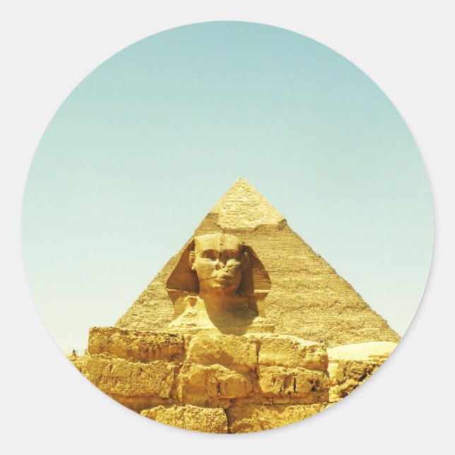 Die Sphinx Runder Aufkleber (Vorderseite)