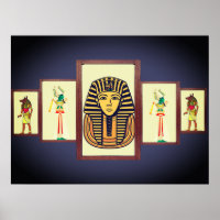 Die Sphinx und ägyptischen Gottheiten Schönes Post