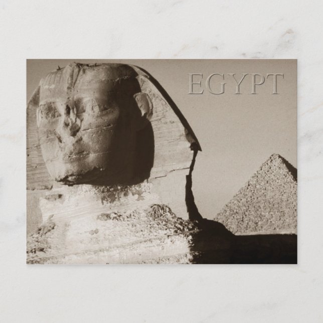 Die Sphinx und die Pyramide von Menkaure, Ägypten Postkarte (Vorderseite)