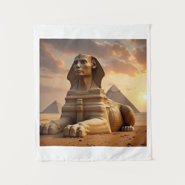 Die Sphinx von Giza – Wächter der Pyramiden Wandteppich (Vorderseite)