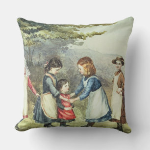 Die Spiele der Kinder, c.1880 (w/c auf Papier) Kissen