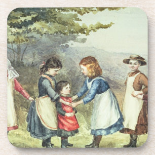 Die Spiele der Kinder, c.1880 (w/c auf Papier) Untersetzer