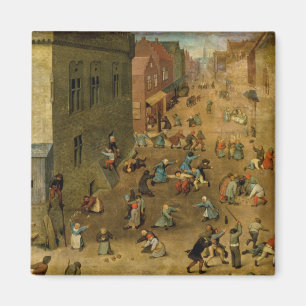 Die Spiele der Kinder: Detail der Spitzenrechter Magnet