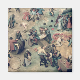 Die Spiele der Kinder: Detail der unteren rechter Magnet