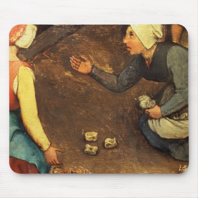 Die Spiele der Kinder: Detail eines Spielwerfens Mousepad (Vorne)