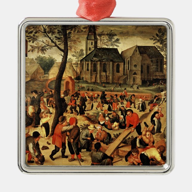Die Spiele der Kinder Silbernes Ornament (Vorne)
