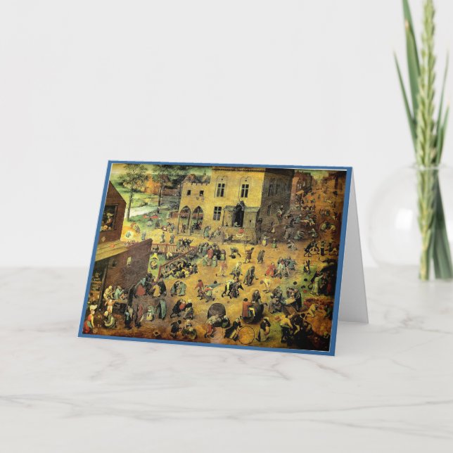 "Die Spiele Kinder" Pieter Bruegels - 1560 Karte (Vorderseite)