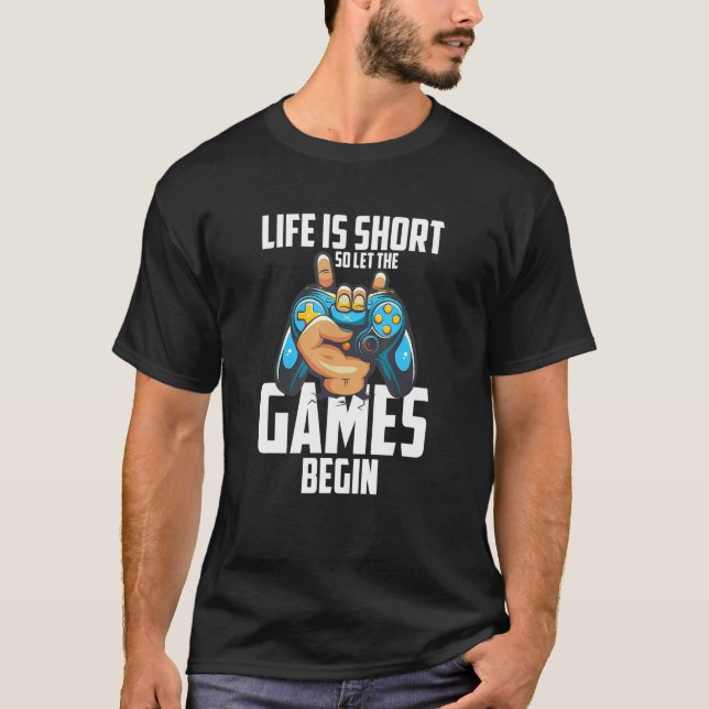 Die Spiele starten PC-Apparel für KonsolenGamer ge T-Shirt (Vorderseite)