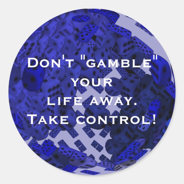 Die Spieler, die Geschenke würfeln Runder Aufkleber (Vorderseite)