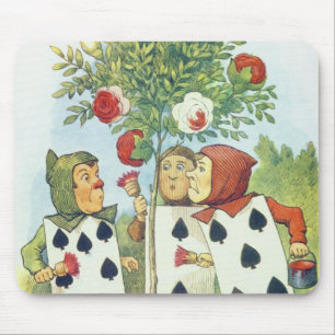 Die Spielkarten, welche die Rose Bush malen Mousepad