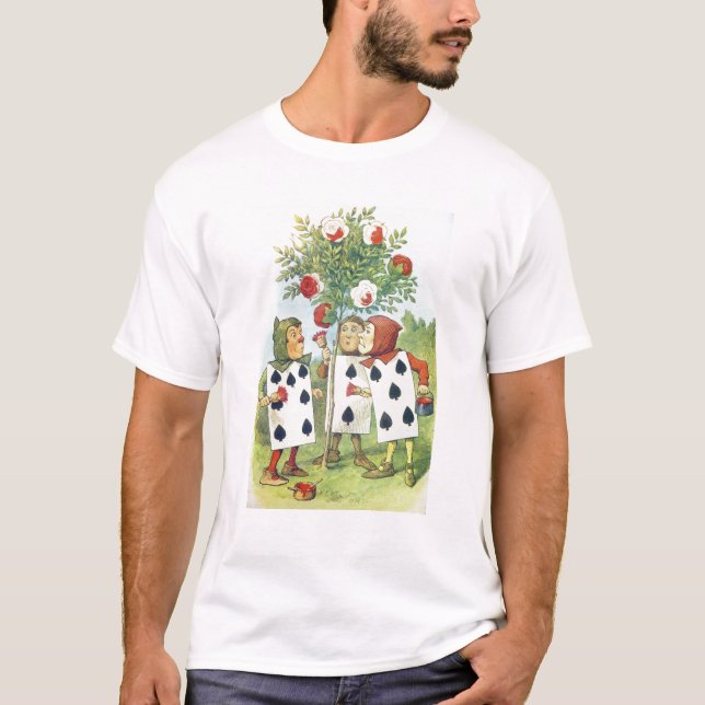 Die Spielkarten, welche die Rose Bush malen T-Shirt (Vorderseite)