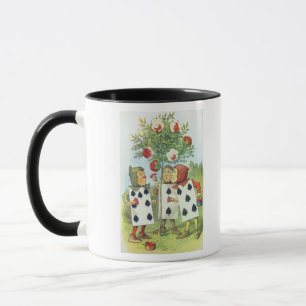 Die Spielkarten, welche die Rose Bush malen Tasse