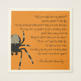 Die Spinne und das Fliegengedicht Serviette