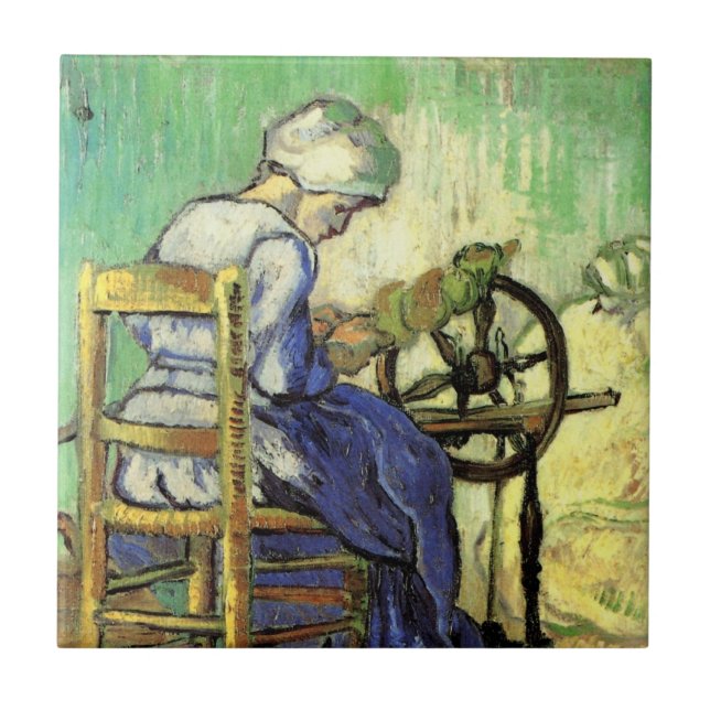 Die Spinner von Vincent van Gogh Fliese (Vorderseite)