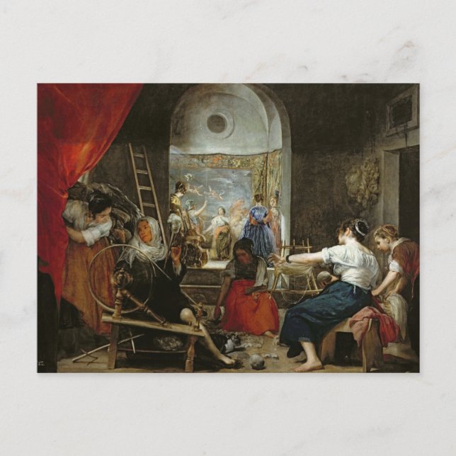 Die Spinners, oder Die Fabel von Arachne, 1657 Postkarte (Vorderseite)