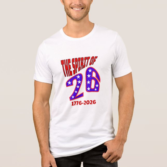 DIE SPIRITT VOM 26: 1776-2026 Tri-Blend SHIRT (Vorderseite)