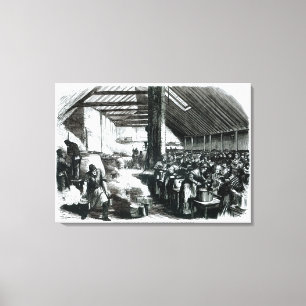 Die Spitalfields Suppen-Küche, 1867 Leinwanddruck