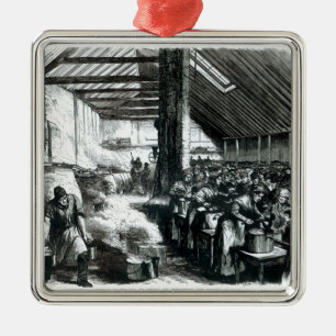 Die Spitalfields Suppen-Küche, 1867 Silbernes Ornament
