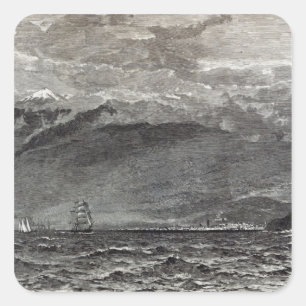 Die Spitze von Teneriffe, Sante Cruz Quadratischer Aufkleber