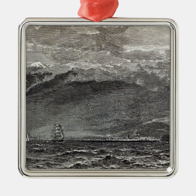 Die Spitze von Teneriffe, Sante Cruz Silbernes Ornament (Vorne)