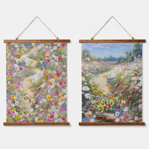 Die Sprache der Blume Wandteppich Mit Holzrahmen