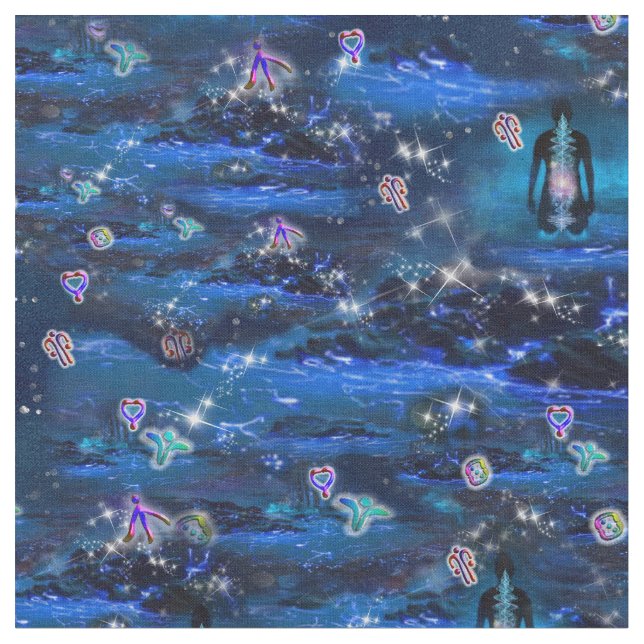 Die Sprache der Symbole des Lichts Stoff (Nahaufnahme)