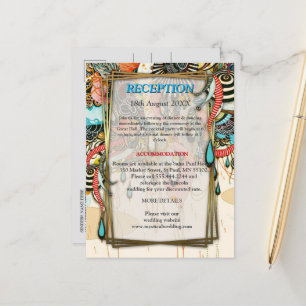 Die Sprache des Lichts - doodle Kunst Ankündigungspostkarte