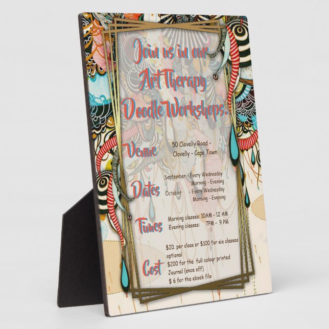 Die Sprache des Lichts - doodle Kunst Fotoplatte (Seite)