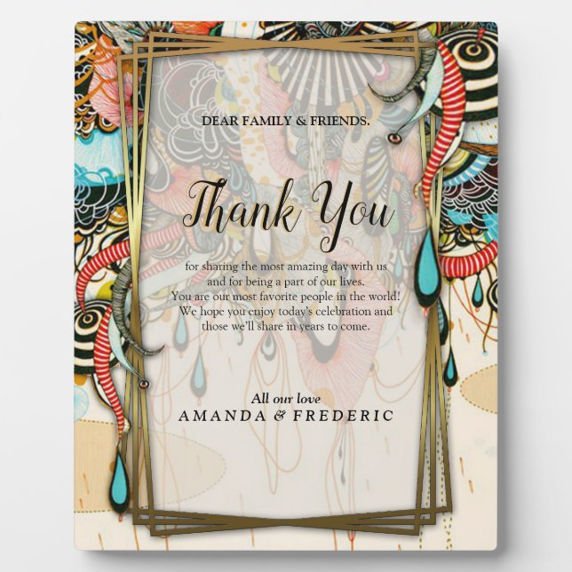 Die Sprache des Lichts - doodle Kunst Fotoplatte (Vorderseite)