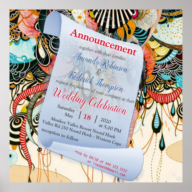 Die Sprache des Lichts - doodle Kunst Poster (Vorne)