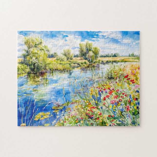Die Springtime von Havel Havelland Watercolor Sty Puzzle (Horizontal)