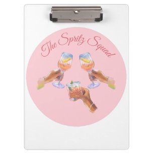 Die Spritz Squad Junggeselinnen-Abschied Bridal Klemmbrett
