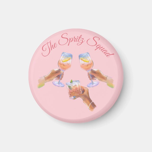 Die Spritz Squad | Junggeselinnen-Abschied Bridal  Magnet (Vorne)