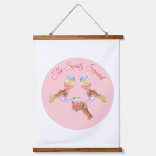 Die Spritz Squad Junggeselinnen-Abschied Bridal Wandteppich Mit Holzrahmen
