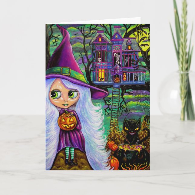 Die Spuk Treehouse Halloween-Karte Karte (Vorderseite)