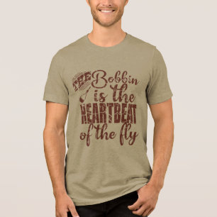 Die Spule ist das Herzstück des Fliegenfischens Tri-Blend Shirt