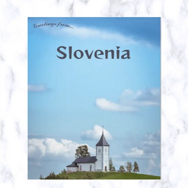 Die St.-Primoz-Kirche in Jamnik, Slowenien Postkarte (Von Creator hochgeladen)