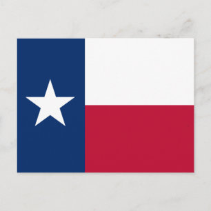 Die Staatsflagge von Texas - der Staat der einsame Postkarte