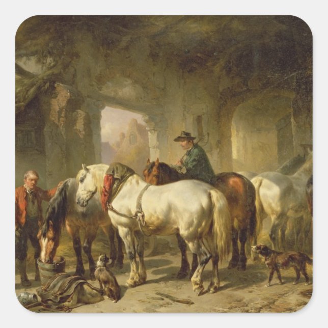 Die Stabilität Quadratischer Aufkleber (Vorderseite)