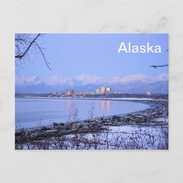 Die Stadt Anchorage, Alaska Postkarte (Vorderseite)