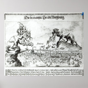 Die Stadt Augsburg gezwungen, katholische Poster
