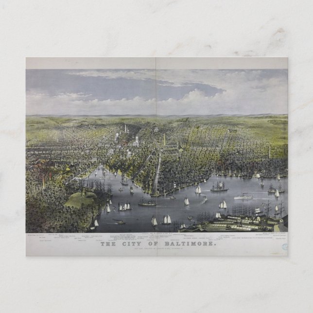 Die Stadt Baltimore Postkarte (Vorderseite)